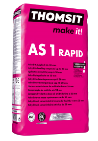 Thomsit AS 1 RAPID Fast Self-Leveling Anhydrite Mortar For leveling floors in thicknesses between 1 and 20 mm in a single application
